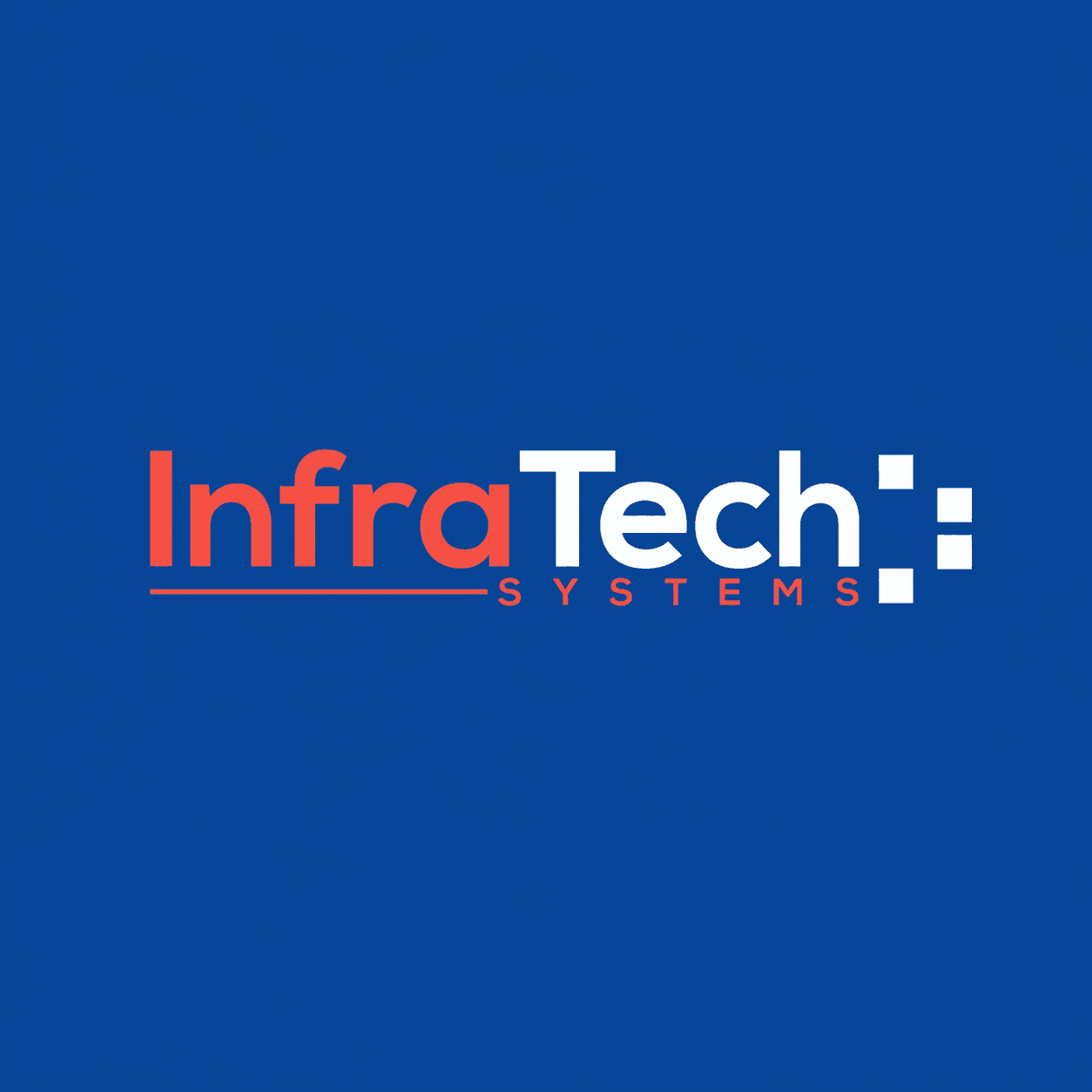 InfraTech Systems logo on a blue background